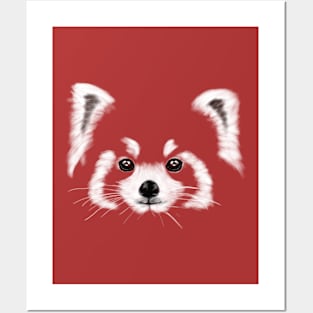 Cute Red Panda Face Posters and Art